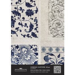 CHINESE PATTERN Blue Wallpaper Sample