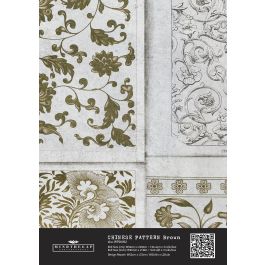 CHINESE PATTERN Brown Wallpaper Sample