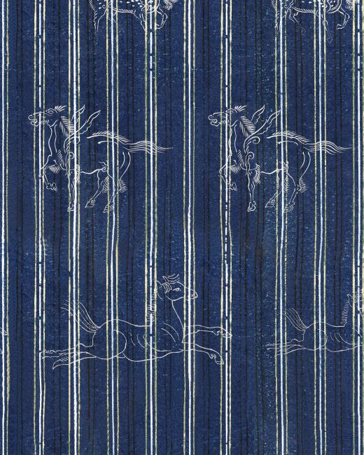 A FABLE Indigo Wallpaper