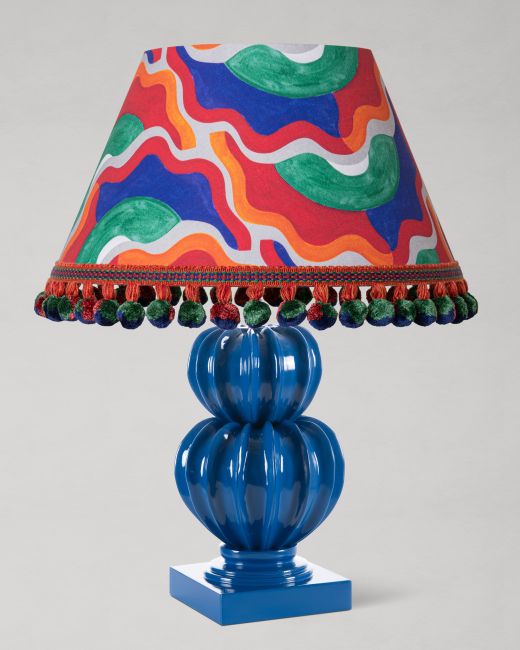 BOTANY Table Lamp in Signal Blue resin