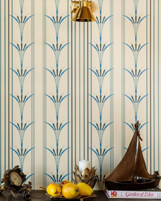 DANUBE STRIPE Blue Wallpaper