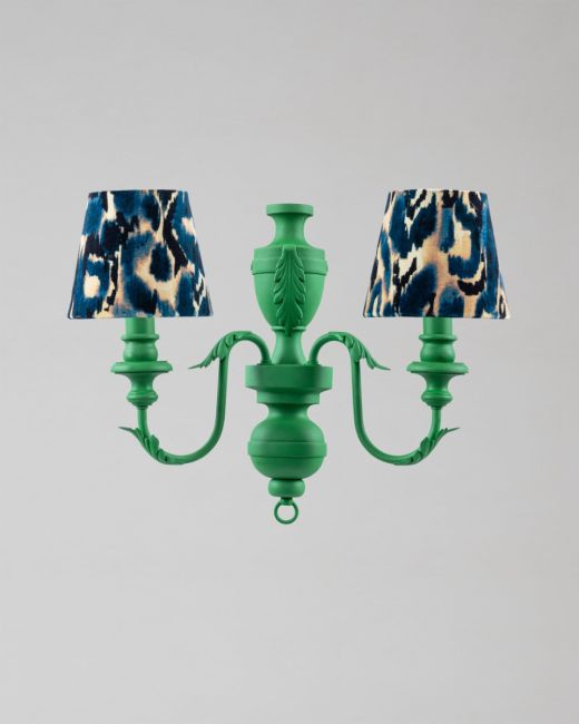 EMILE Double Arm Sconce BLU SELVAGGIO Wall Shade