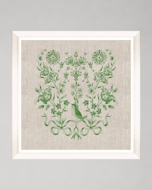 EMBROIDERY FOLK III Framed Linen