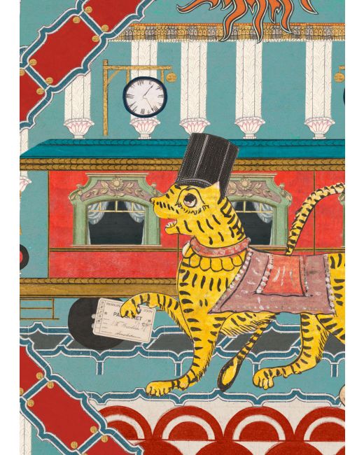 GARE DU NORD Aquamarine Wallpaper Sample