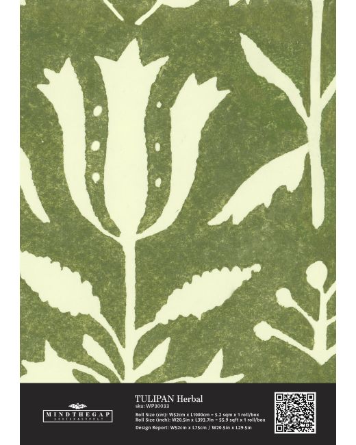 TULIPAN Herbal Wallpaper Sample