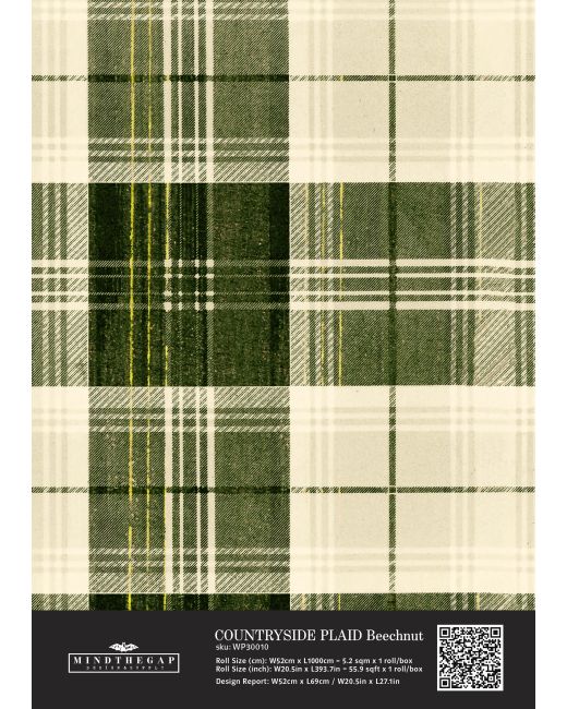 COUNTRYSIDE PLAID Beechnut Wallpaper Sample