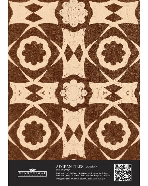 AEGEAN TILES Leather Wallpaper Sample