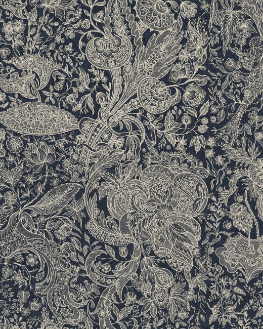 SARKOZI EMBROIDERY Indigo Wallpaper