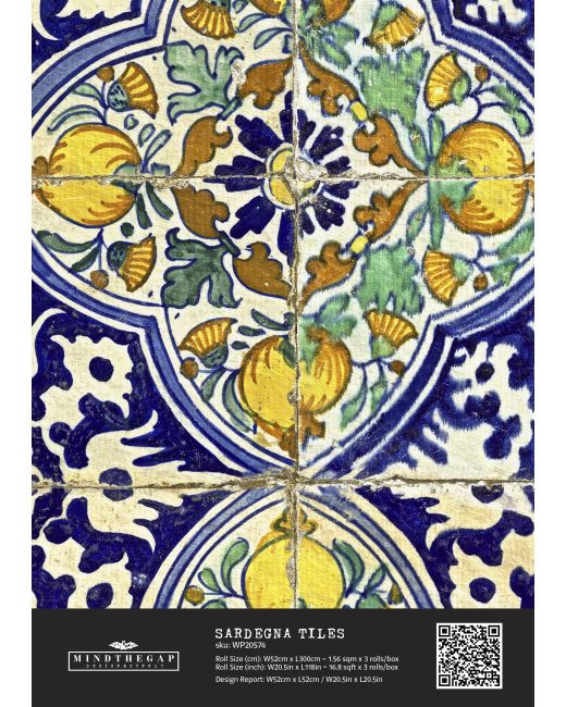 SARDEGNA TILES Wallpaper  Sample