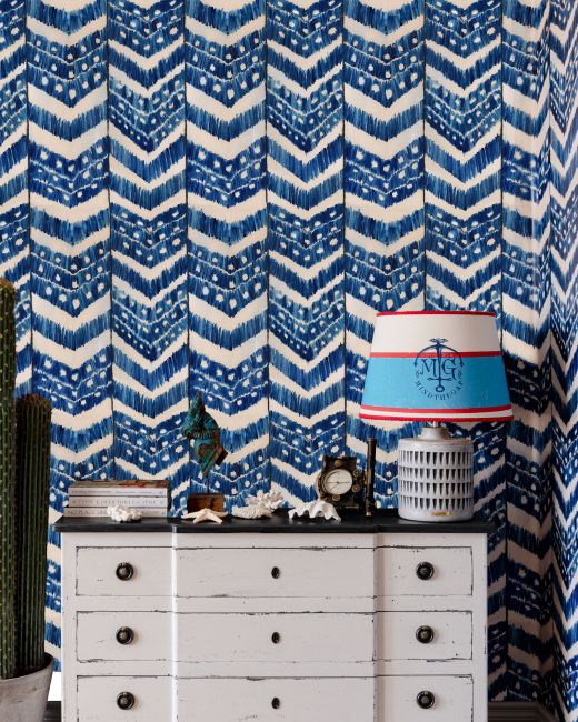 TURKISH IKAT Indigo Wallpaper