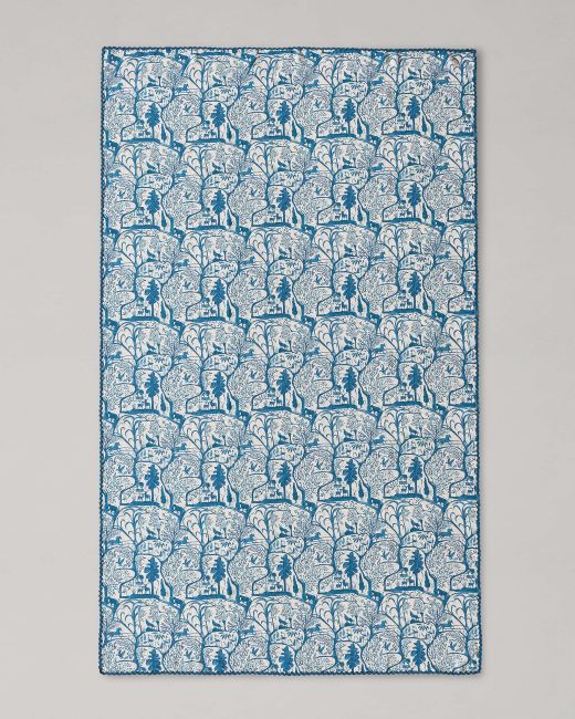 THE ENCHANTED WOODLAND DUSK BLUE TABLECLOTH