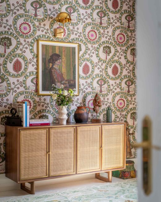 TWO STORKS Taupe Wallpaper