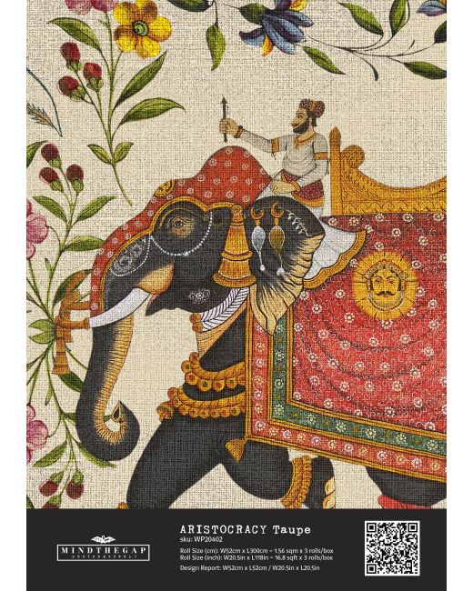 ARISTOCRACY Taupe Wallpaper Sample