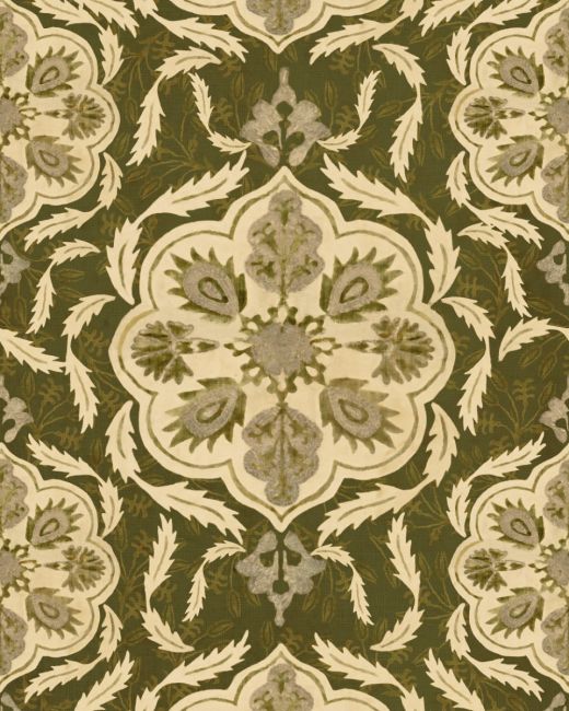 OTTOMAN Green Wallpaper Sample