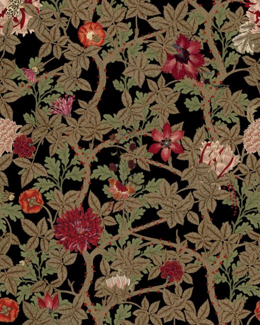 THE FLOWERING Dark Wallpaper Sample