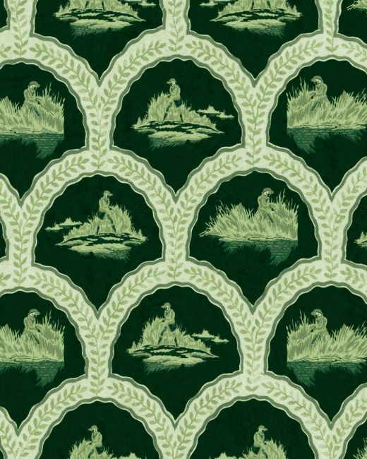 THE HUNTER Evergreen Wallpaper Sample