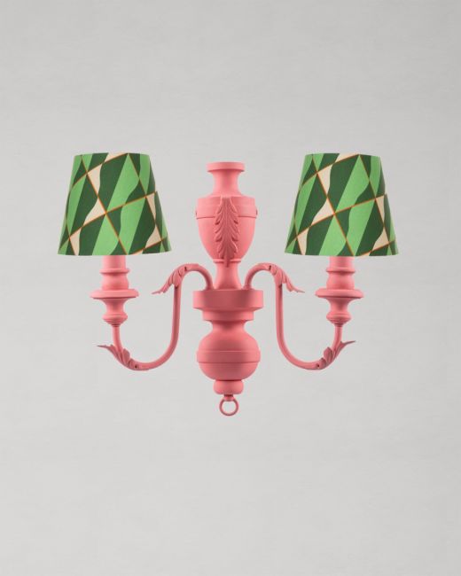 EMILE Double Arm Sconce ONDE VERDE Wall Shade