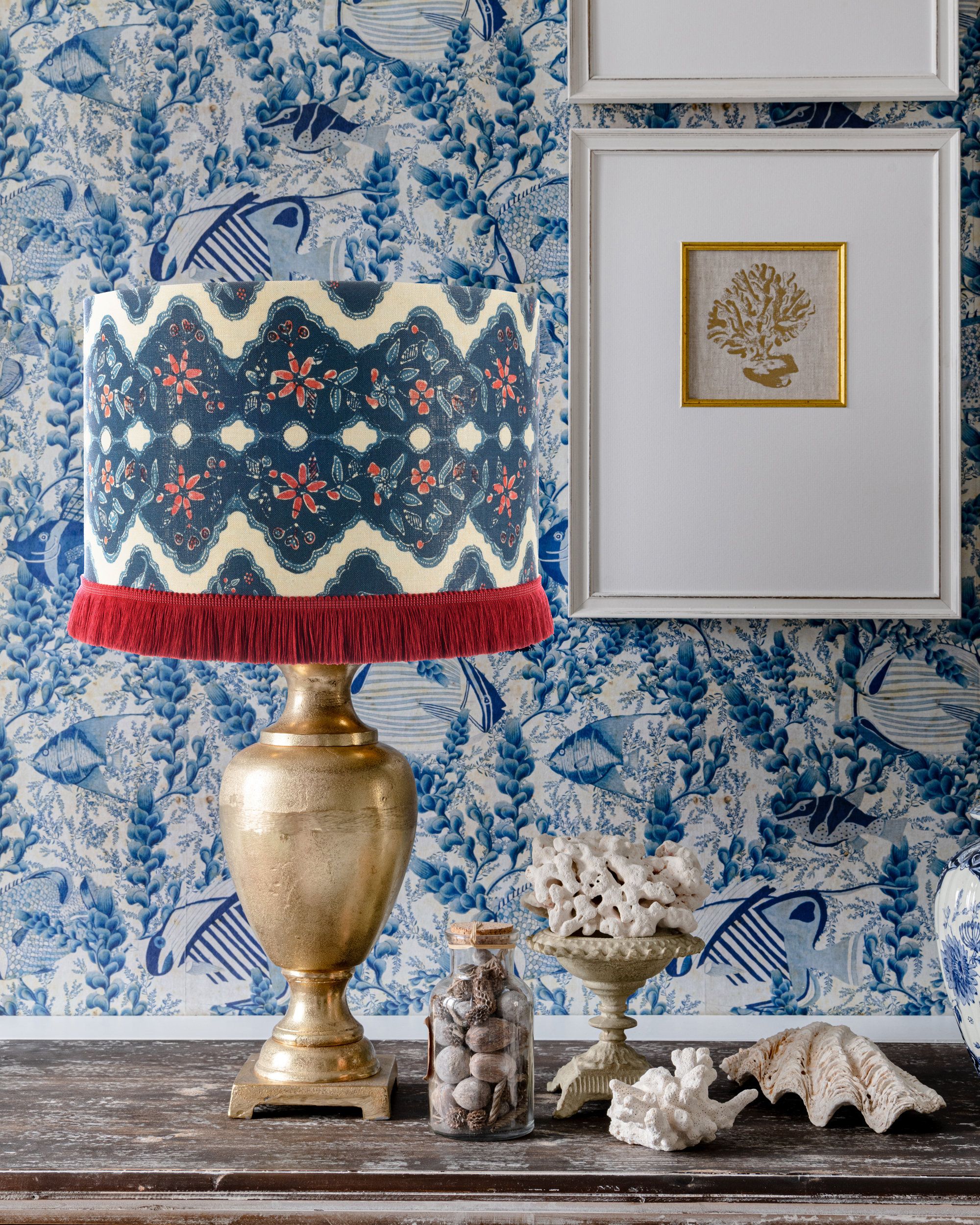 PHOENICIA BATIK Lampshade MINDTHEGAP Blue